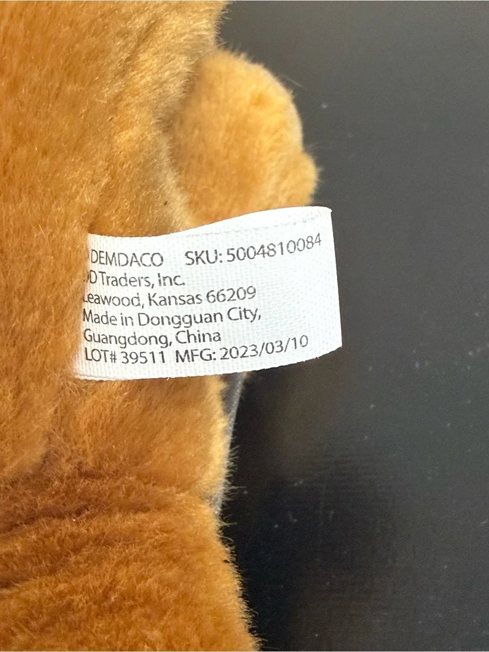 Demdaco Plush Brown and black Bloodhound